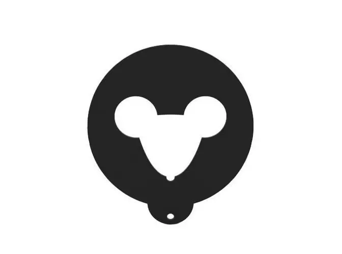 Coffee Food stencil 3D print model_0