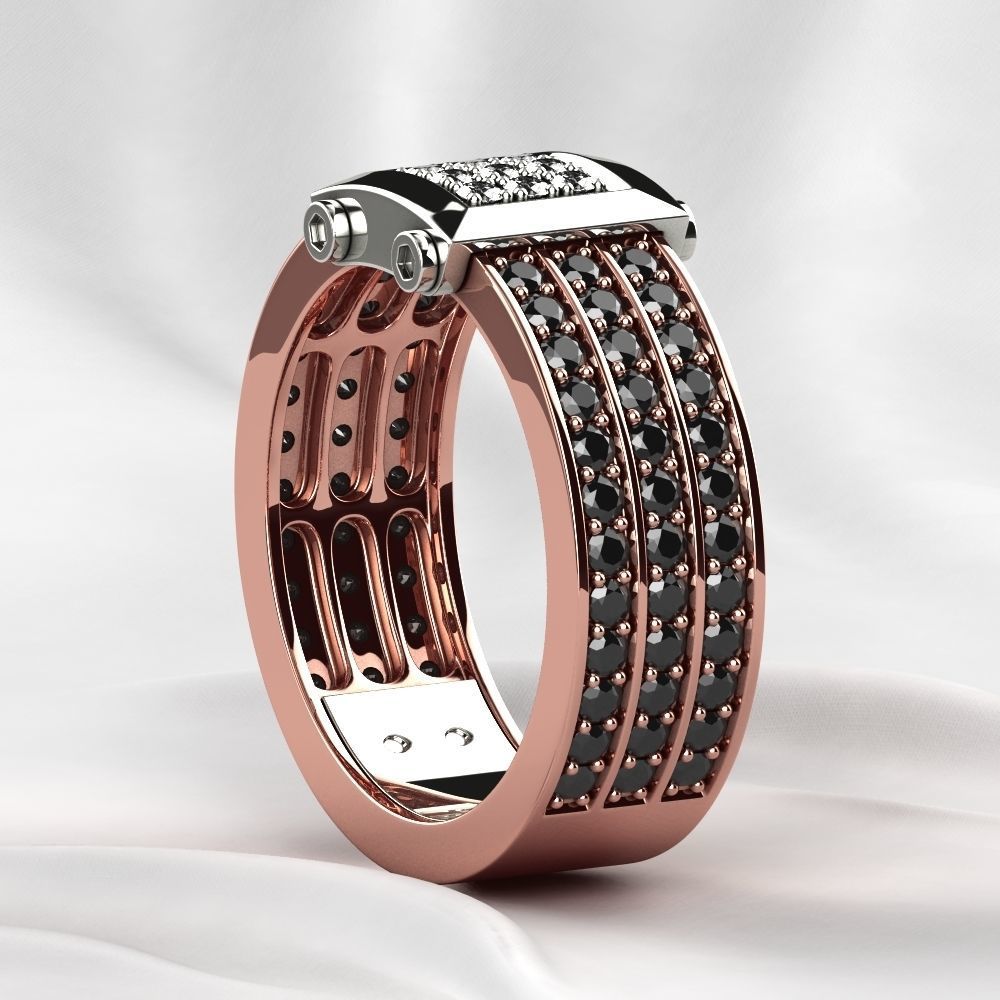 Zancan Style Mens Ring 3D print model_16