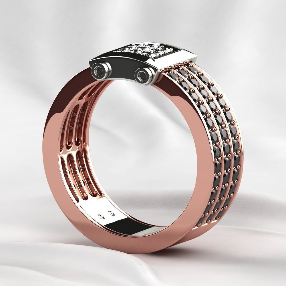 Zancan Style Mens Ring 3D print model_15