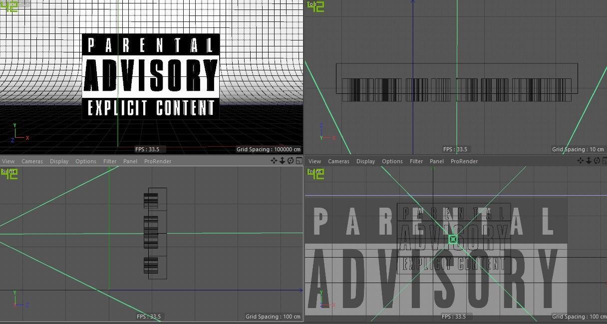Parental Advisory Logo - High-Quality 3D Model Low-poly 3D model_2