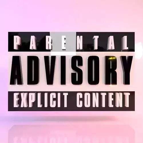 Parental Advisory Logo - High-Quality 3D Model Low-poly 3D model
