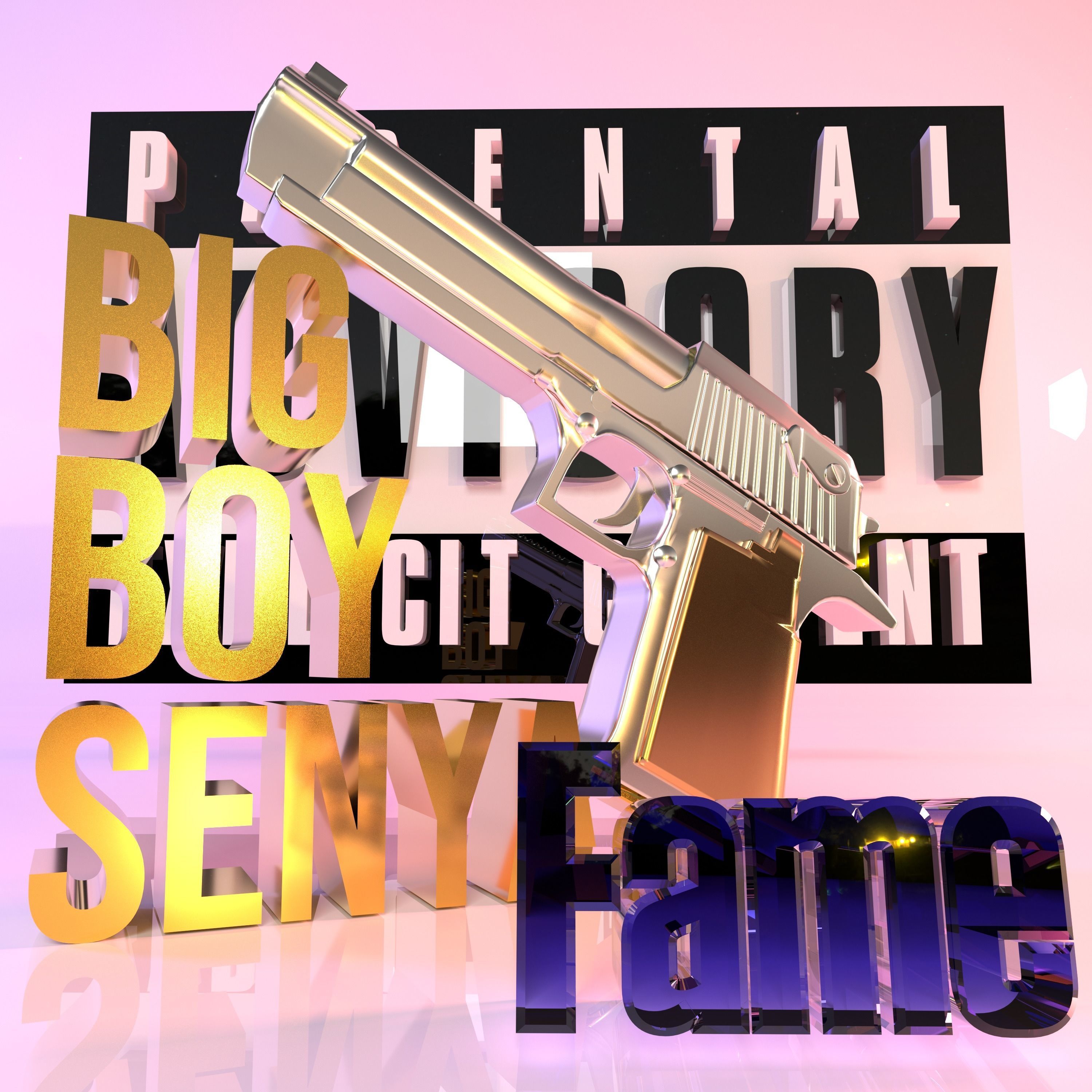 Parental Advisory Logo - High-Quality 3D Model Low-poly 3D model_3