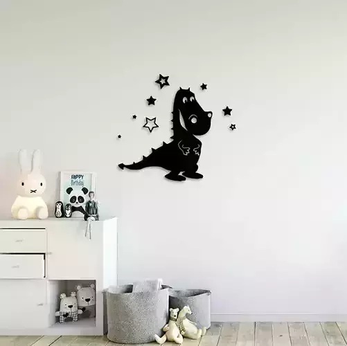 Cute dinosaur for Kids room 3D print model