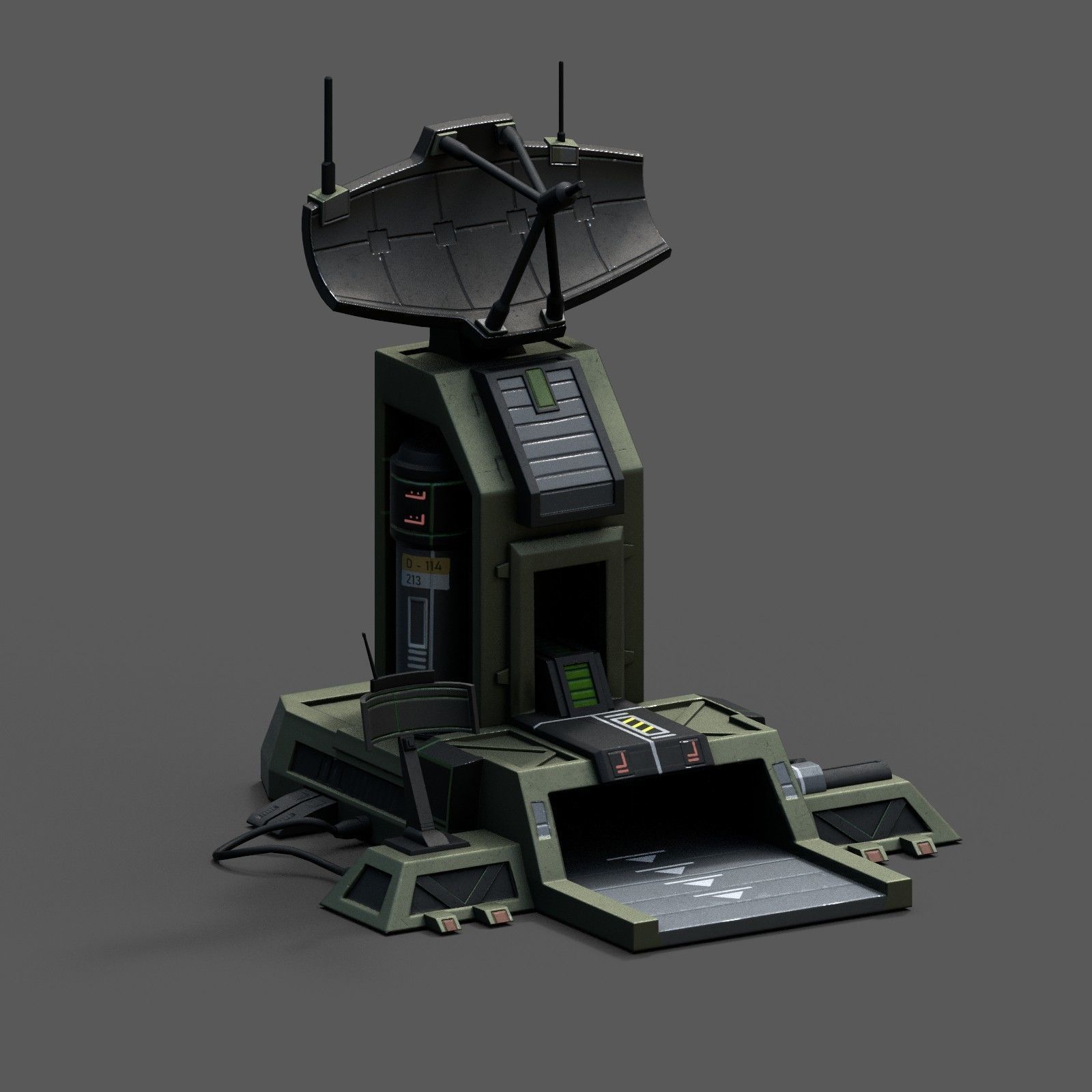 Scifi station building exterior skyscraper sci fi space Low-poly 3D model_2