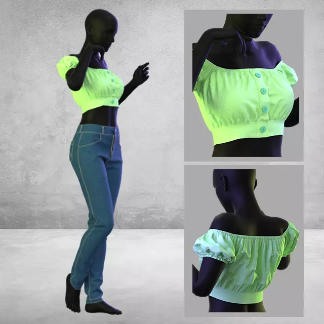 Women Casual and Jean - Marvelous Designer and Clo3D 3D model