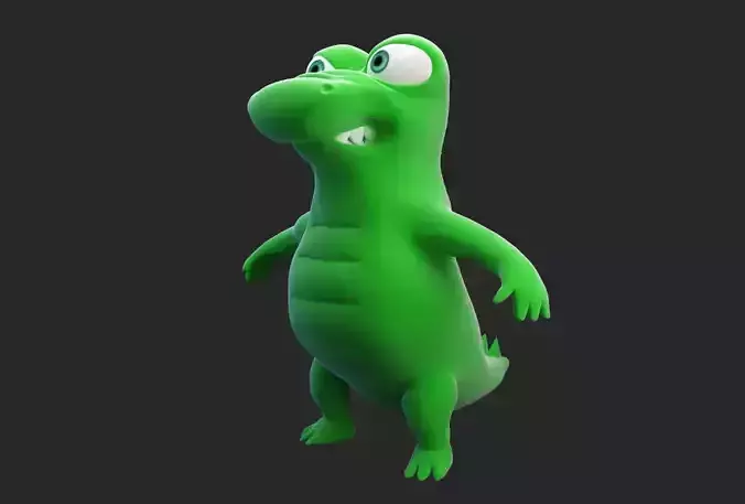 3D Alligator cartoon