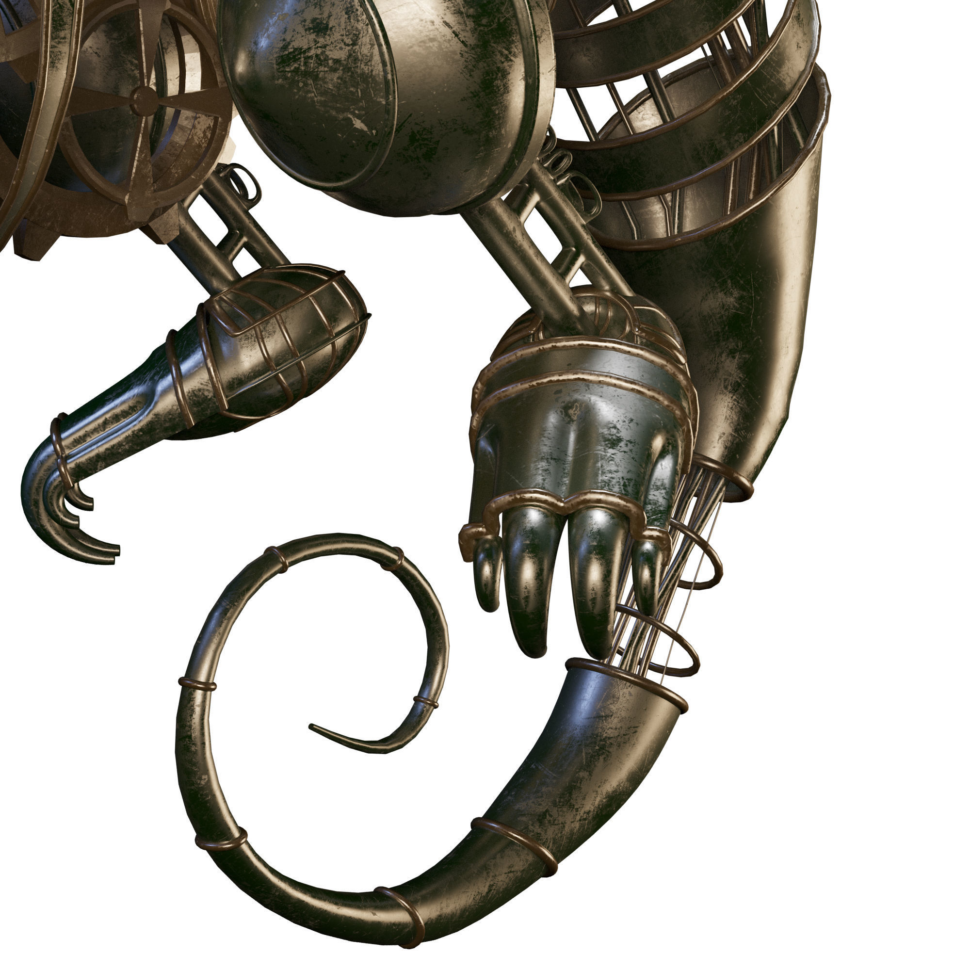 Chameleon steampunk chamelon 3D model_3