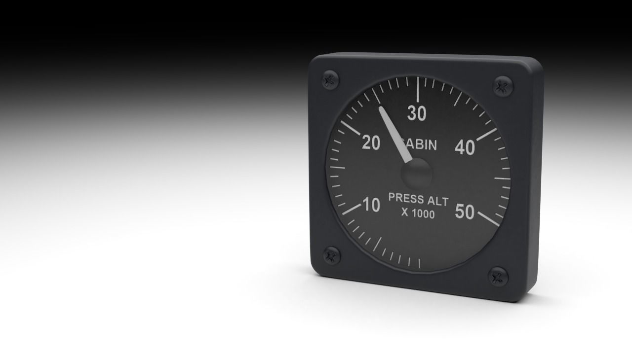 F16 Cabin Pressure Indicator 3D model_2