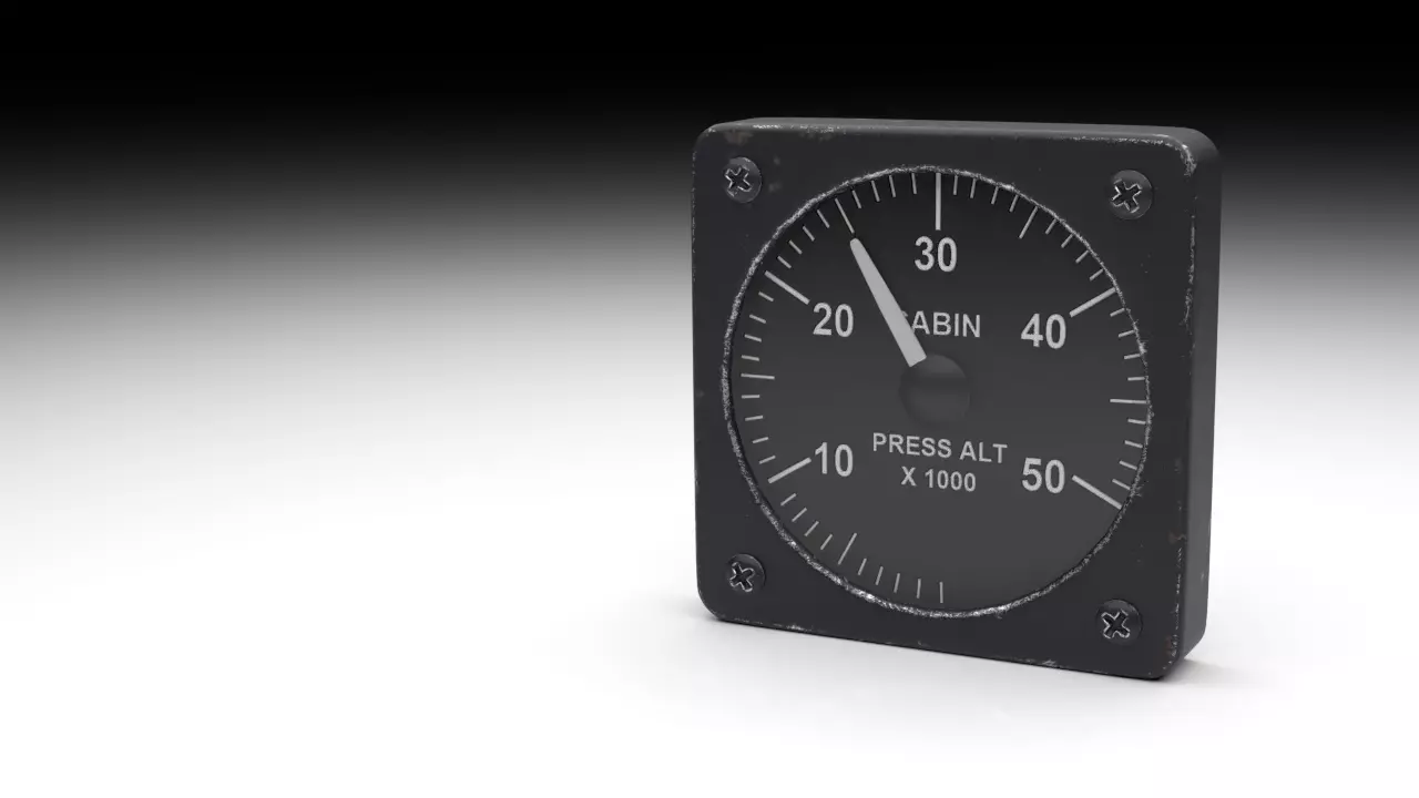 F16 Cabin Pressure Indicator 3D model_0