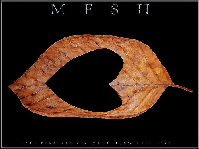 Heart Dry Leaf - Curved Low-poly 3D model_1