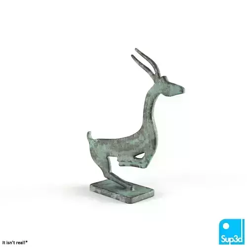 Statue Antelope Low-poly 3D model