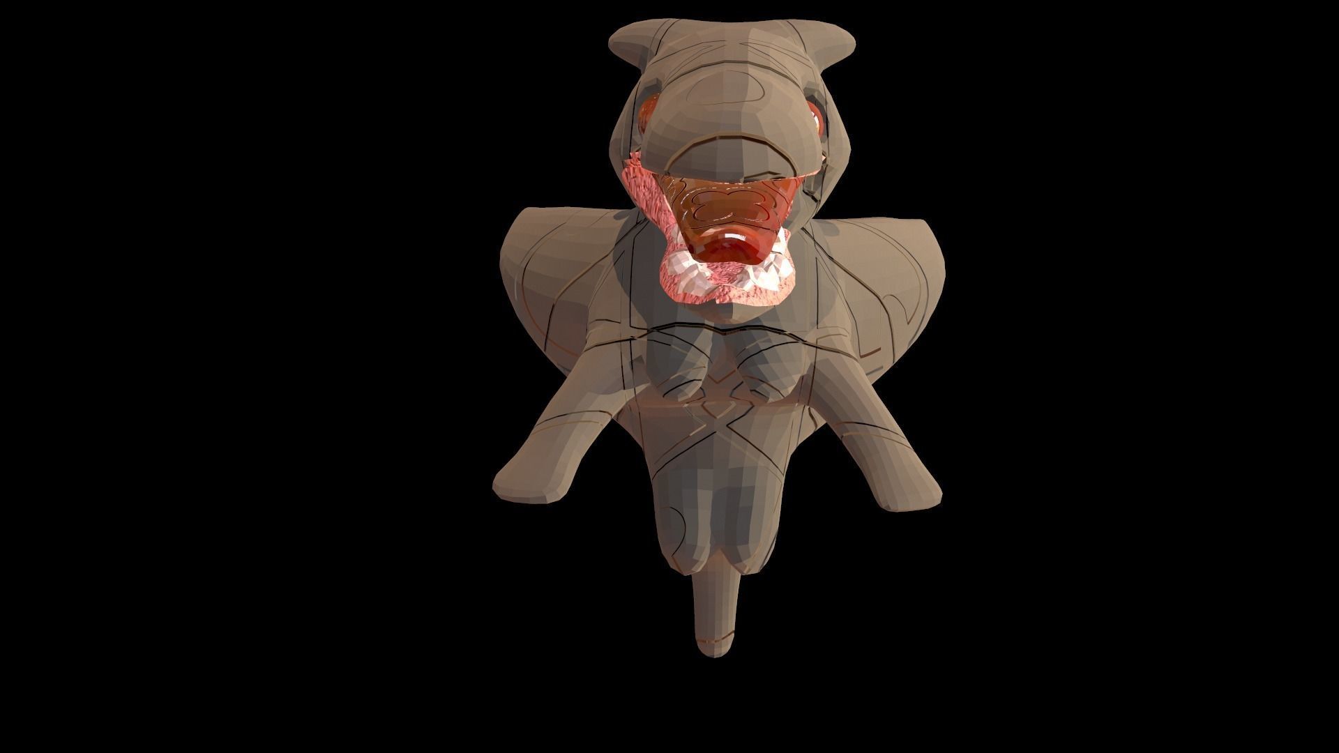 Game Ready Special Creature Low-poly 3D model_3