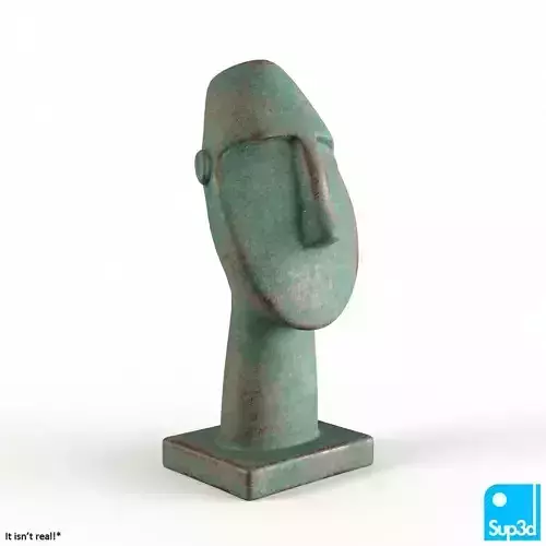 Statue Head Low-poly 3D model