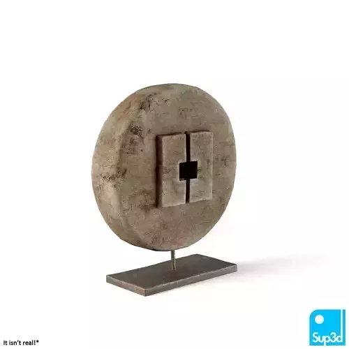 Statue Wheel Low-poly 3D model