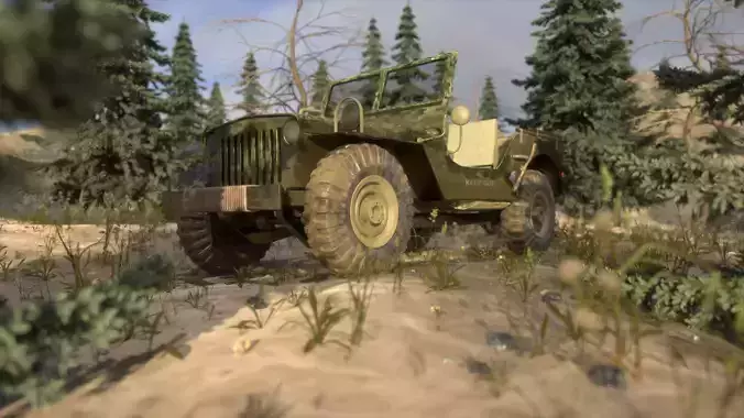 3D Jeep Model world of tanks -
