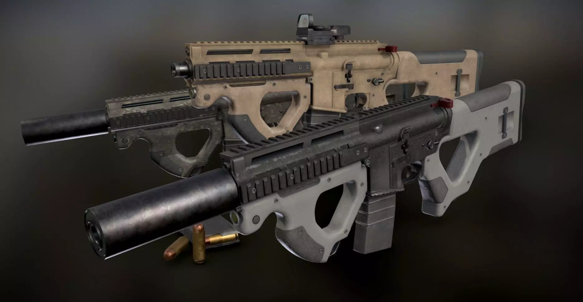 AR 15 Beowulf Hera Custom Rifle Low-poly 3D model_0