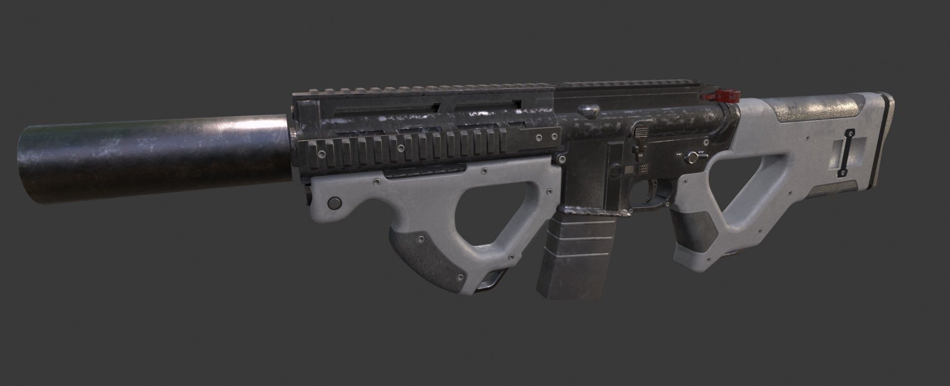 AR 15 Beowulf Hera Custom Rifle Low-poly 3D model_9