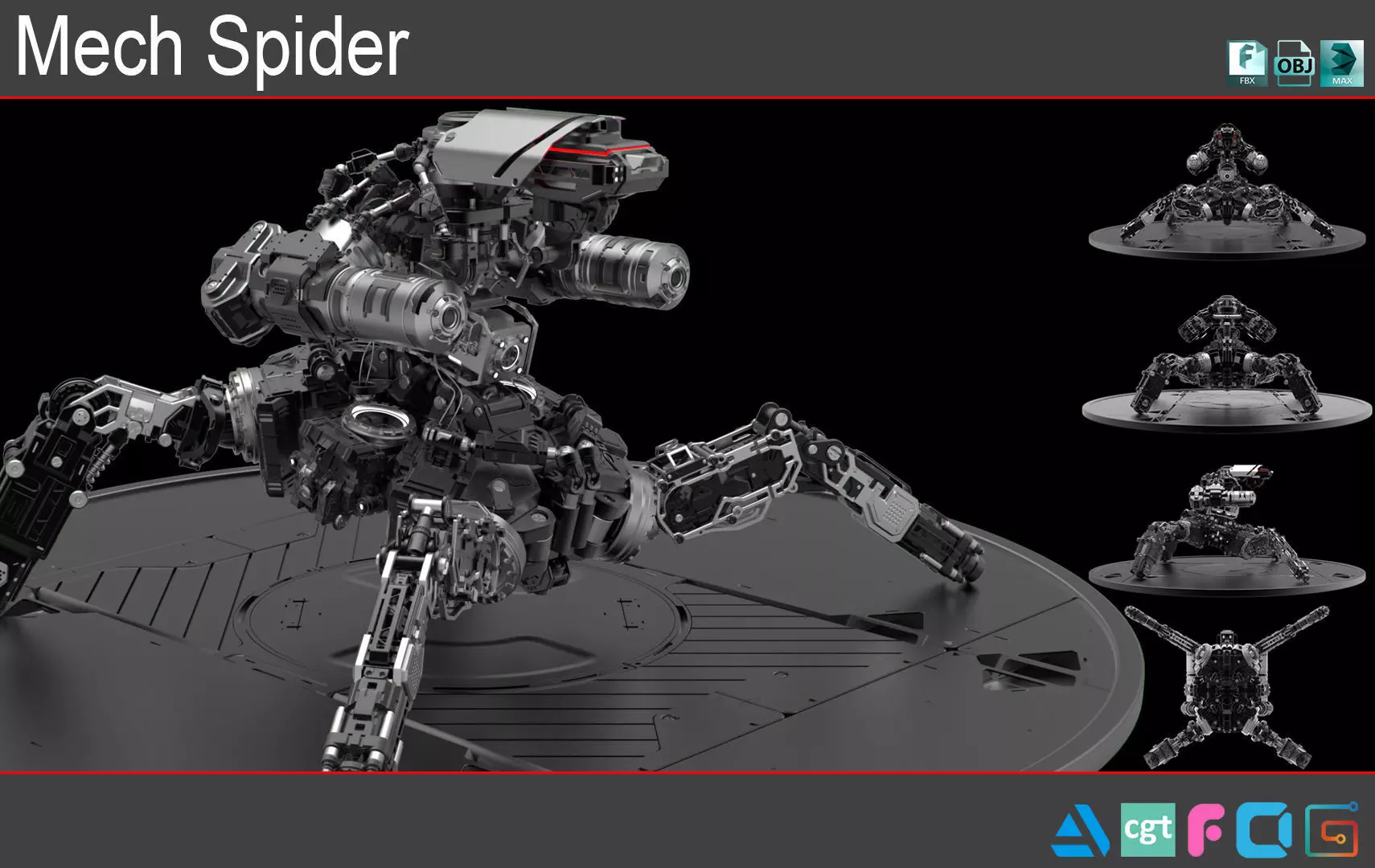Mech Spider 3D model_0