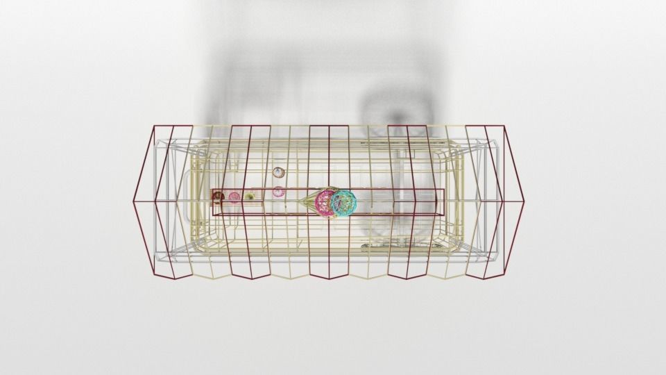 Low Poly Cartoon Ice Cream Cart Low-poly 3D model_17