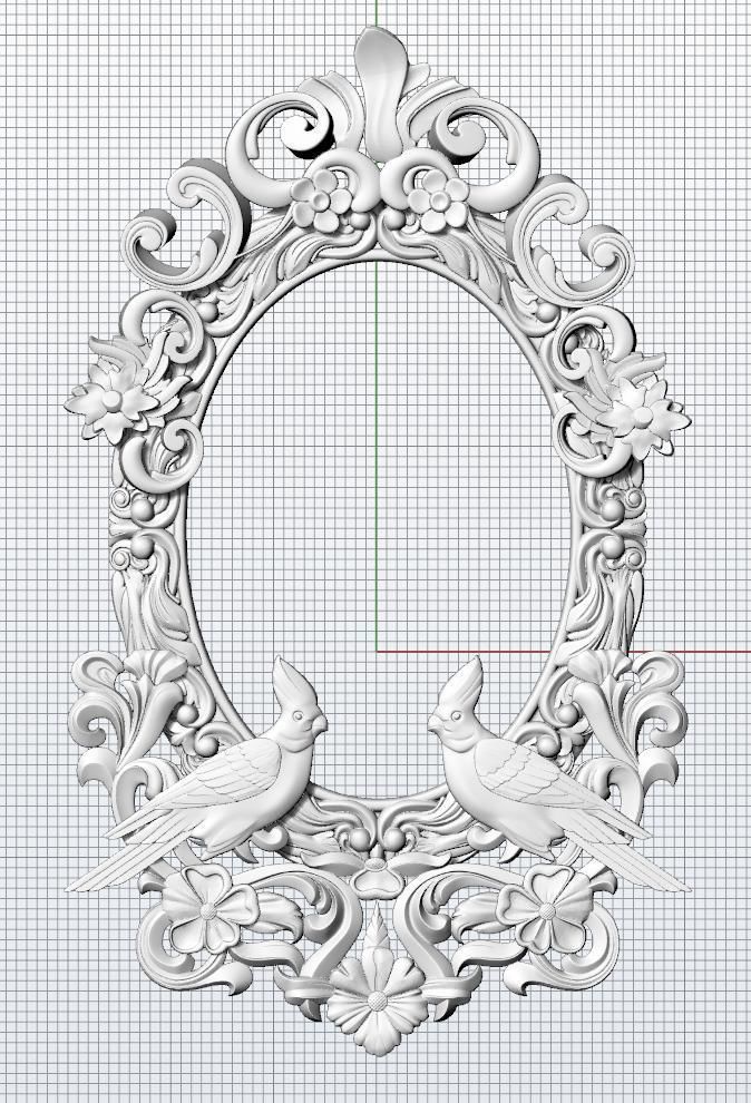 Frame ornament 3D print model_2