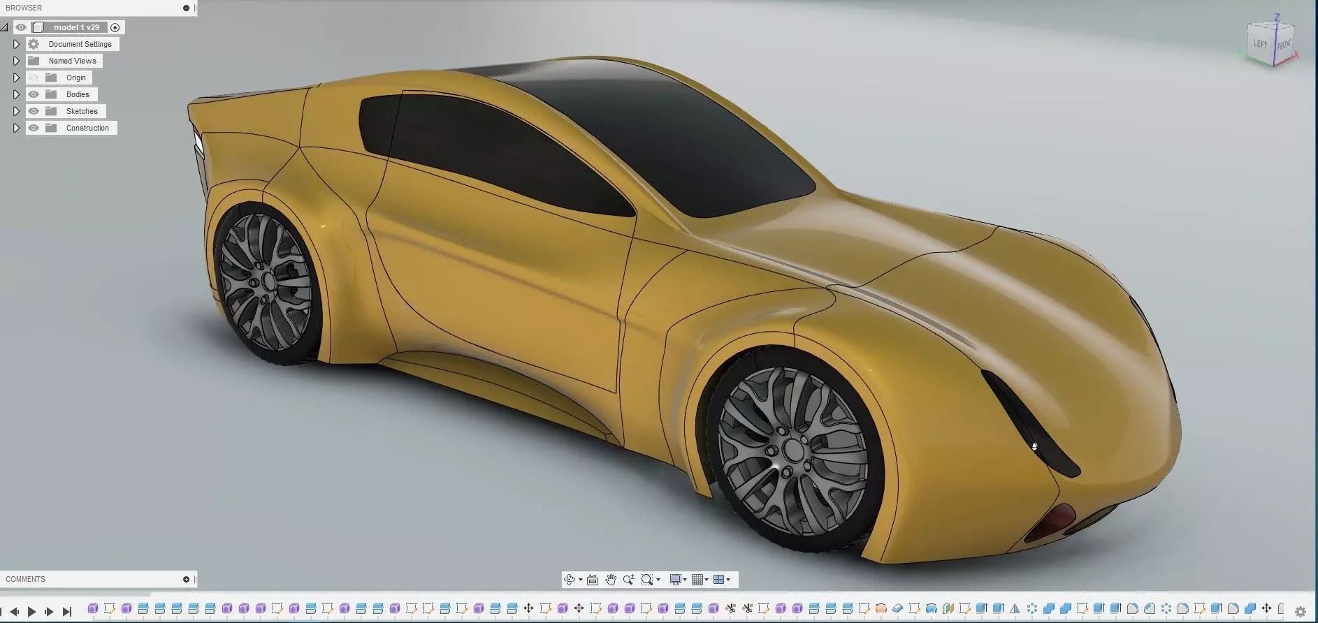 car design 3D model_0