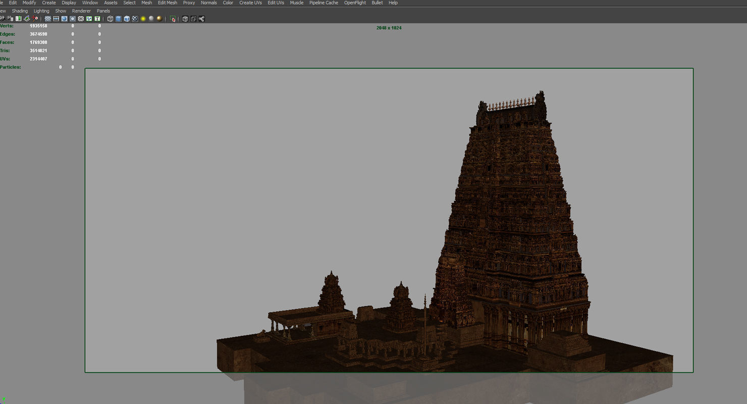hindu india old temple 3d model 3D model_3