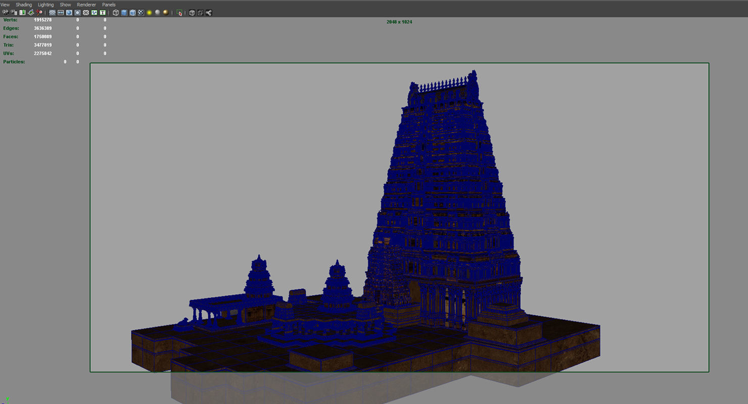 hindu india old temple 3d model 3D model_5