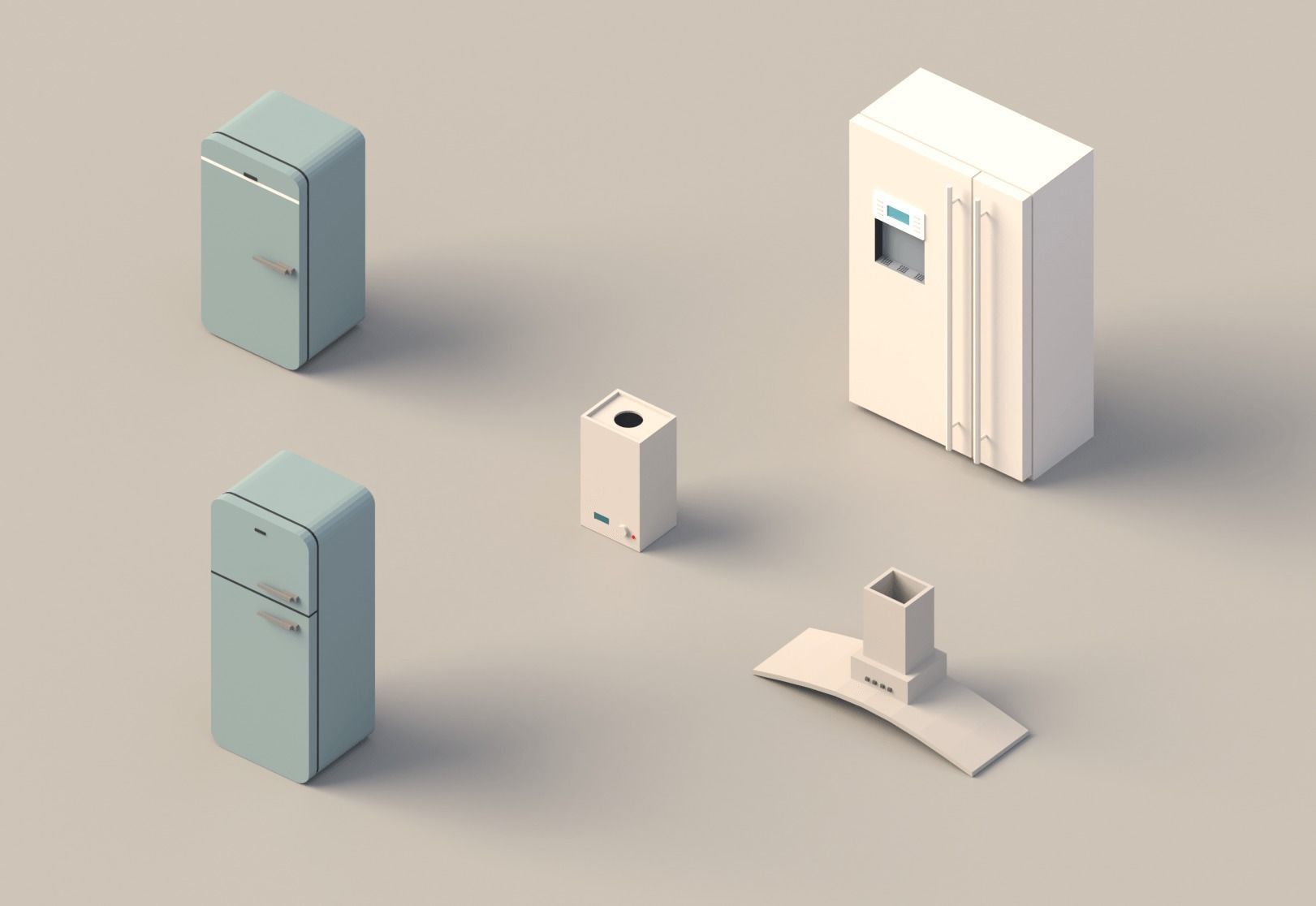 Low poly Home Appliances pack Low-poly 3D model_2