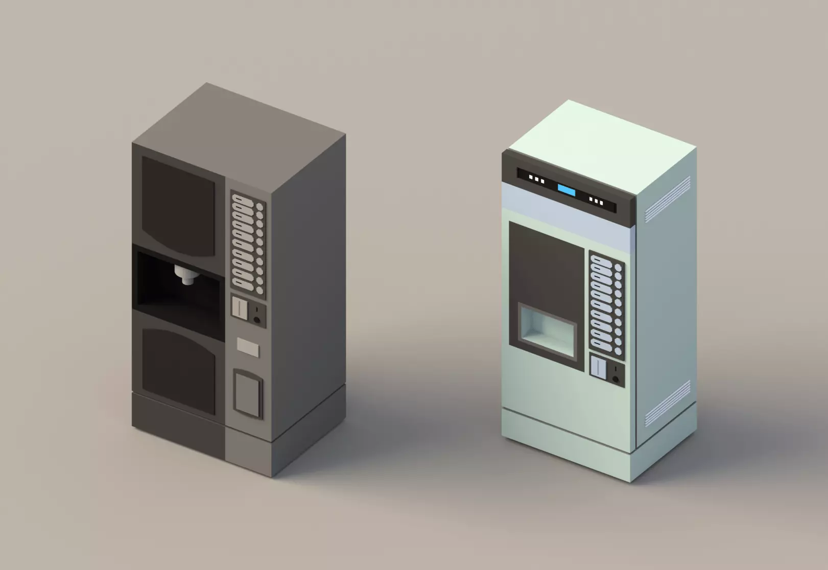 Low poly Vending Machines Low-poly 3D model_0