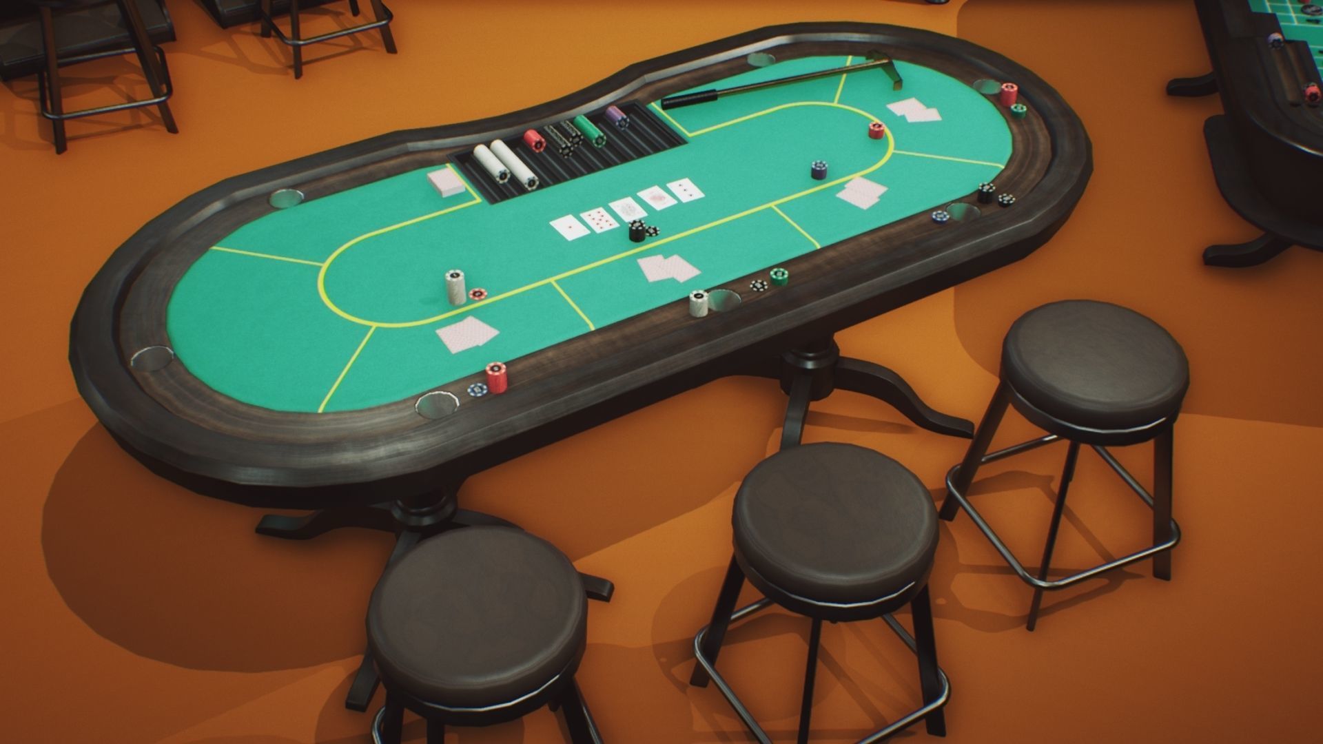 Casino Props Pack UE4 UNITY Low-poly 3D model_6