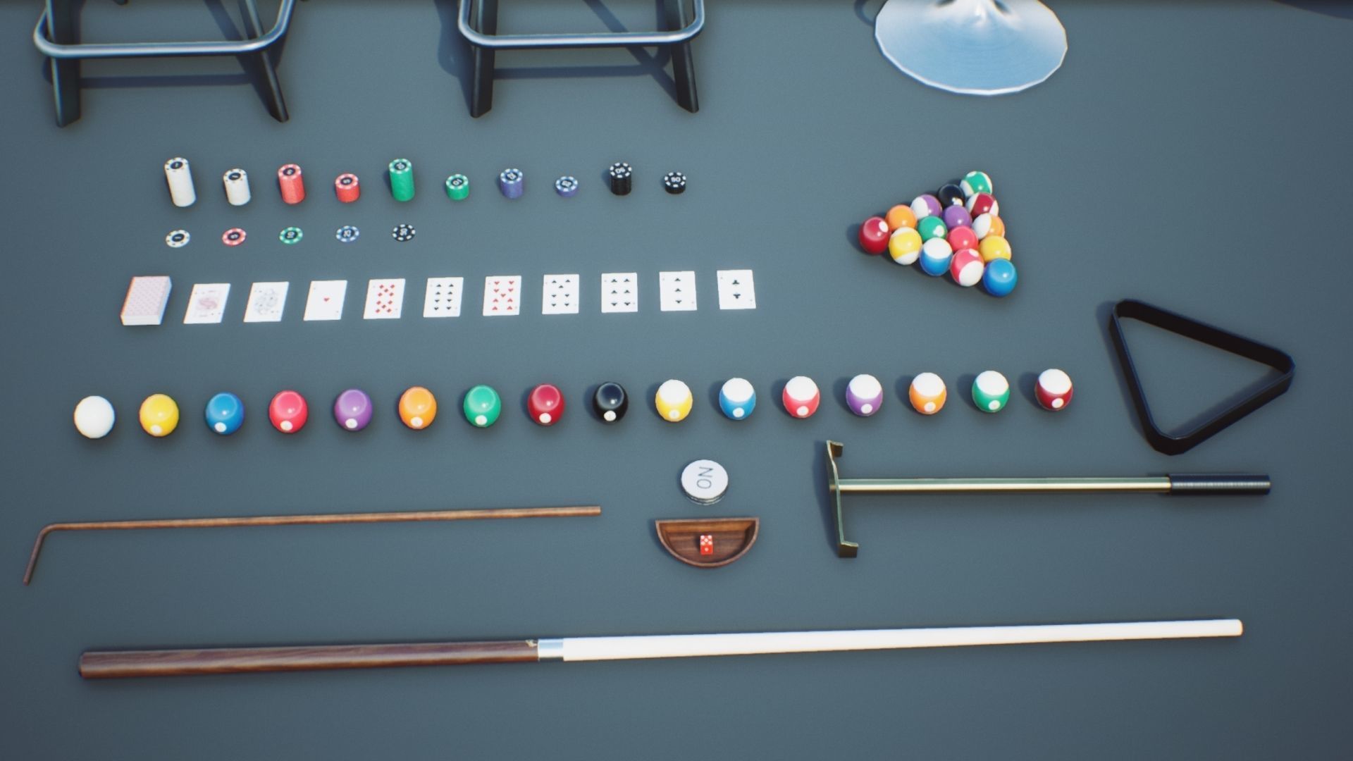 Casino Props Pack UE4 UNITY Low-poly 3D model_11