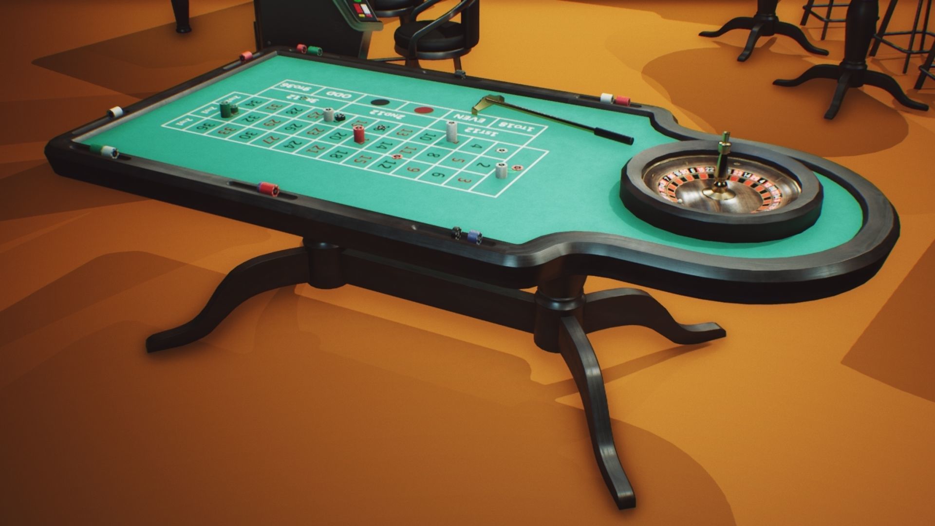 Casino Props Pack UE4 UNITY Low-poly 3D model_4