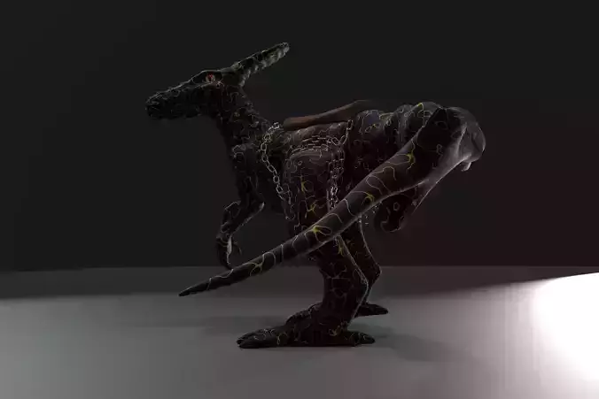 High Poly Creature Model dinosaur 3D model