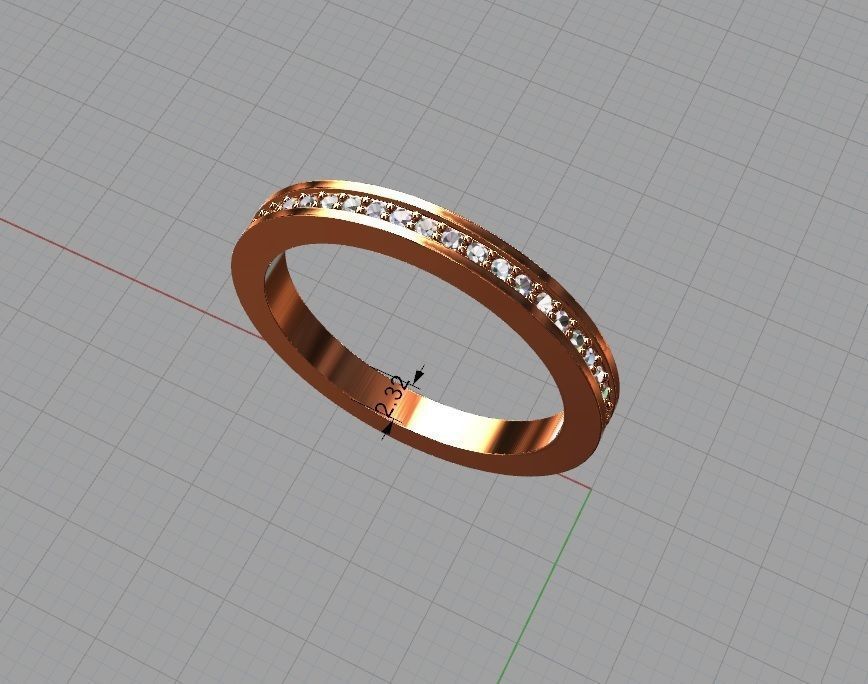 wedding band - ring 3D print model_1