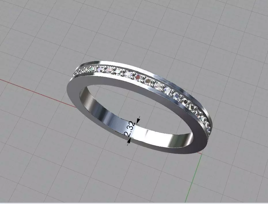 wedding band - ring 3D print model_0