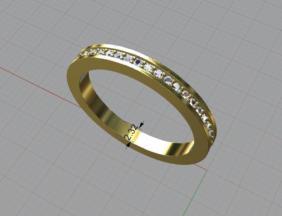 wedding band - ring 3D print model_2