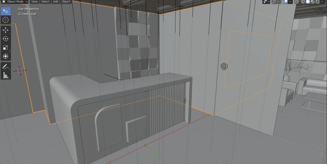 Office Reception Lobby 3D model_8