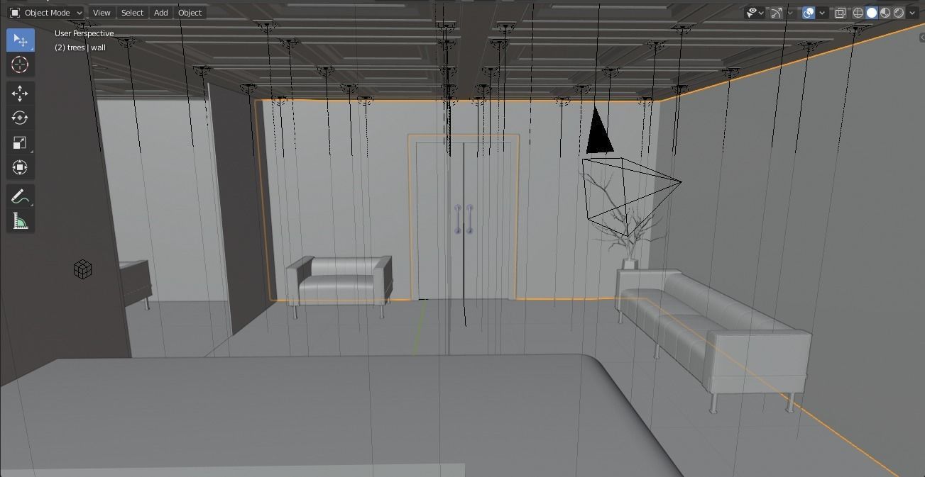 Office Reception Lobby 3D model_13