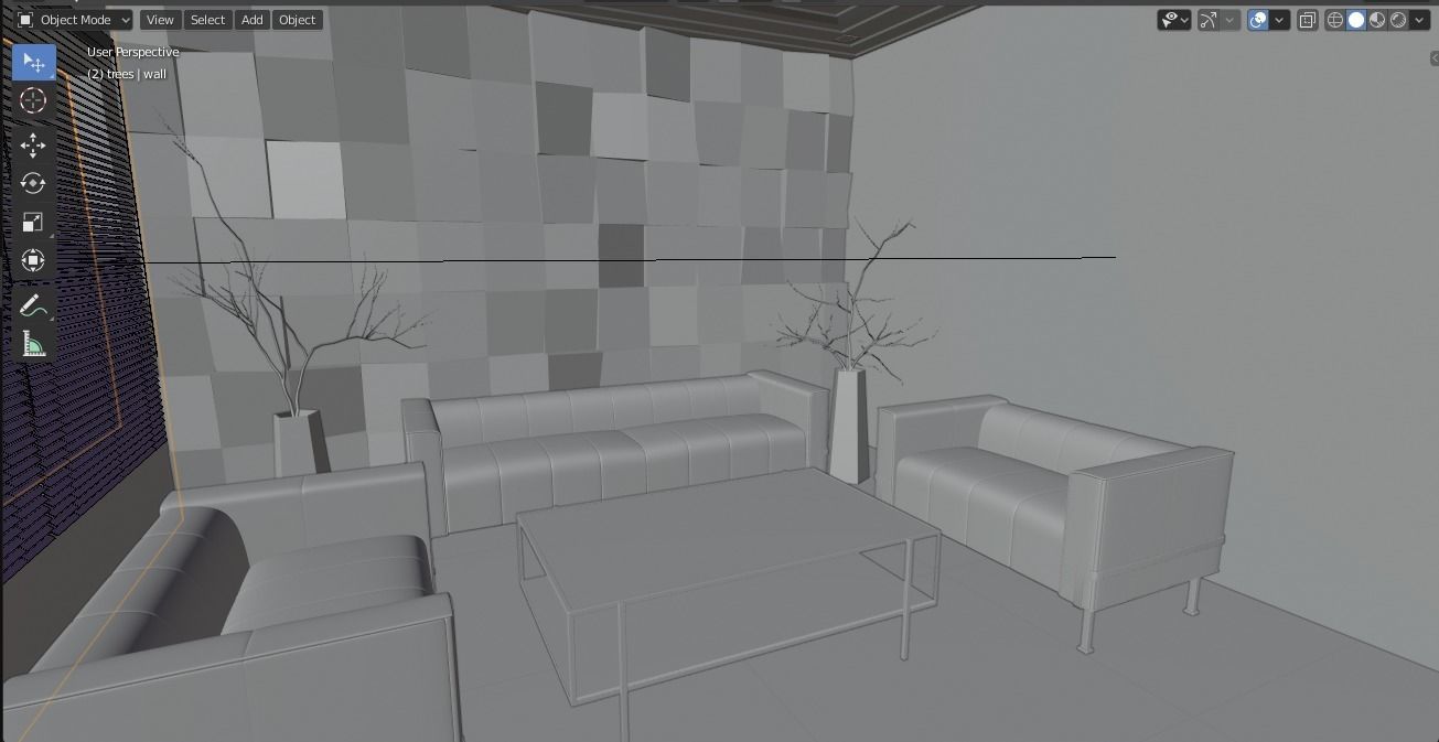 Office Reception Lobby 3D model_11