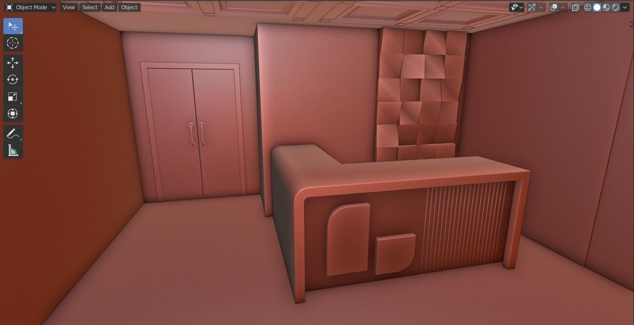 Office Reception Lobby 3D model_23