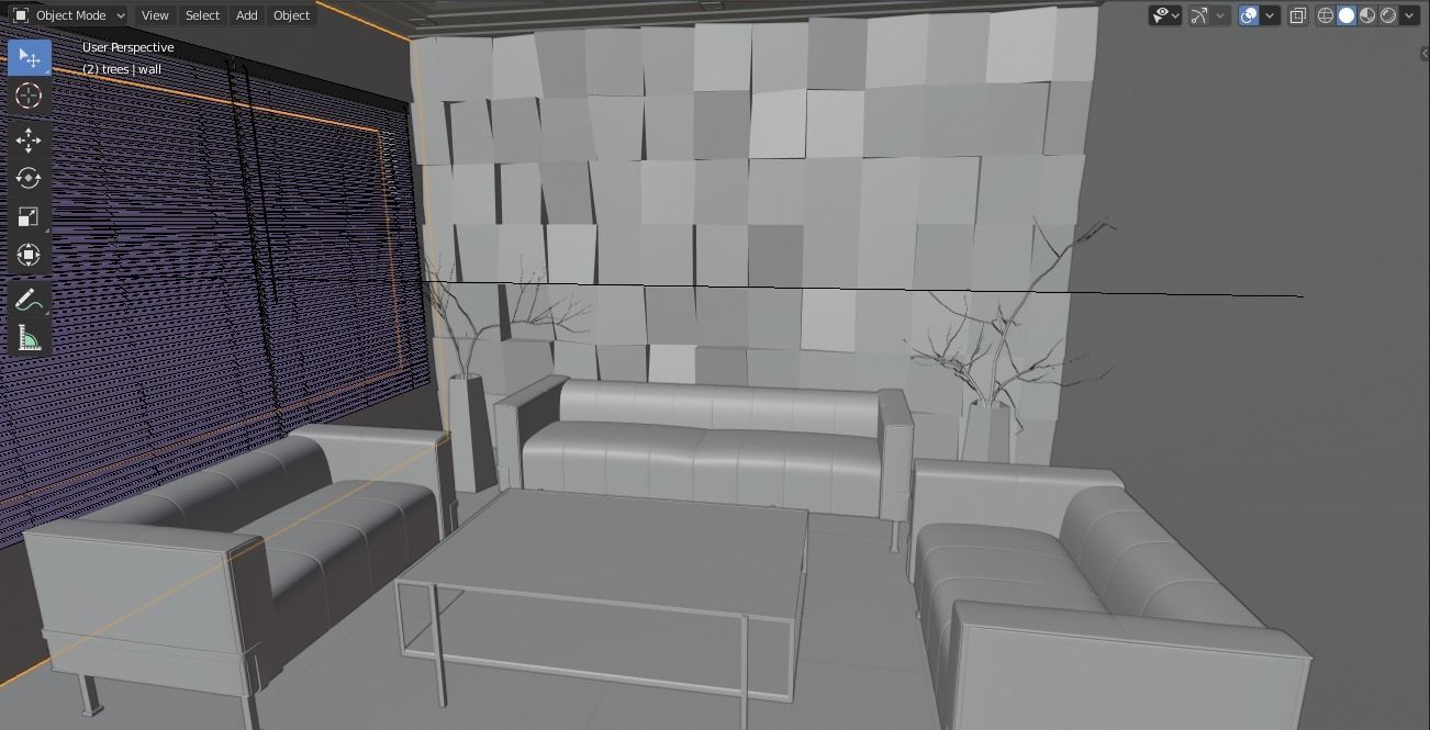 Office Reception Lobby 3D model_10