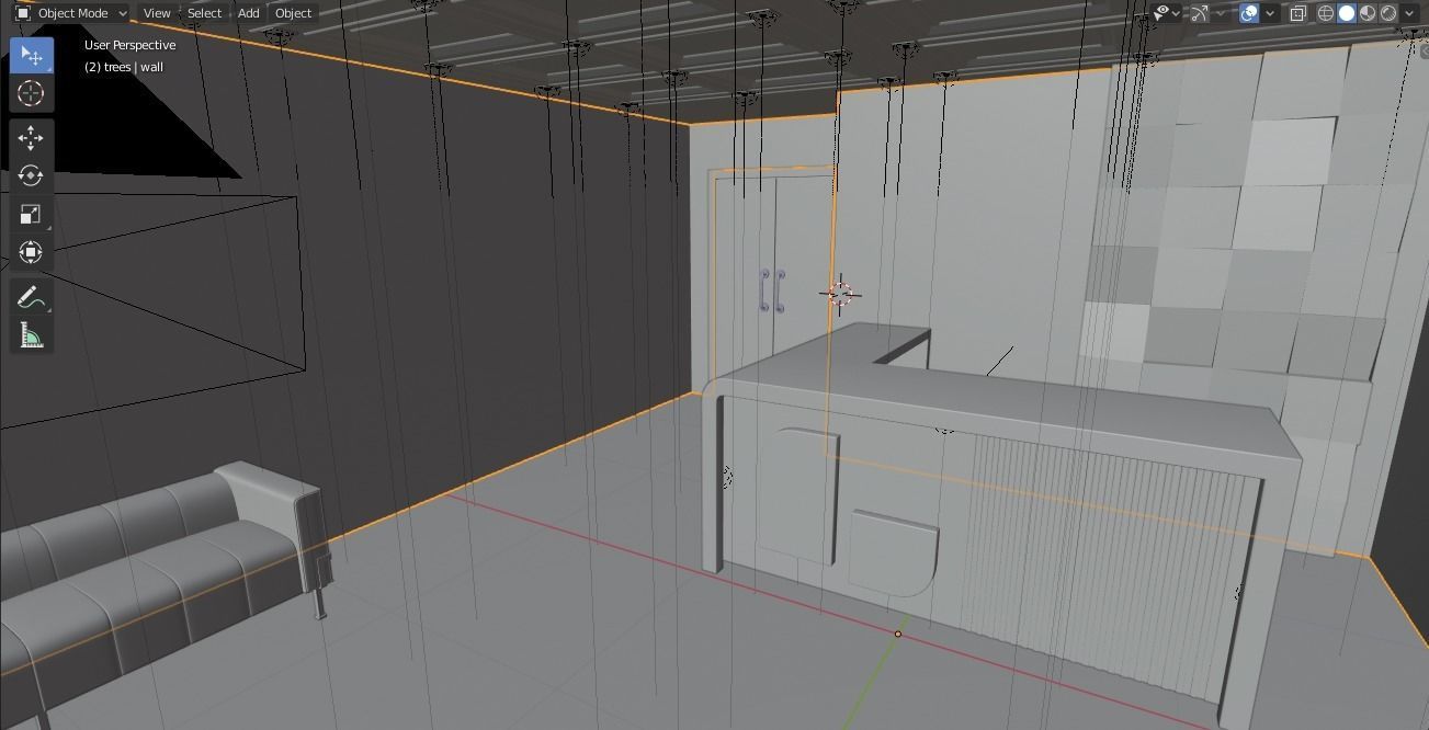 Office Reception Lobby 3D model_16