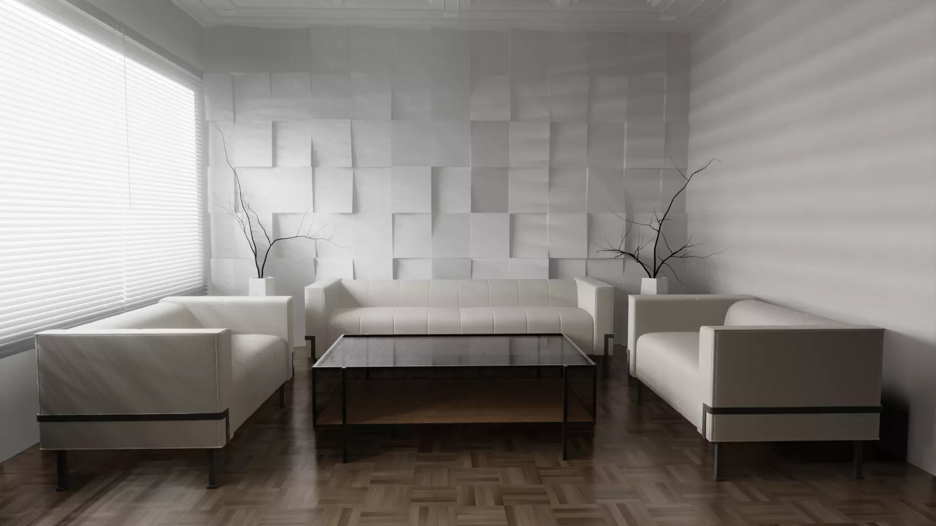 Office Reception Lobby 3D model_0