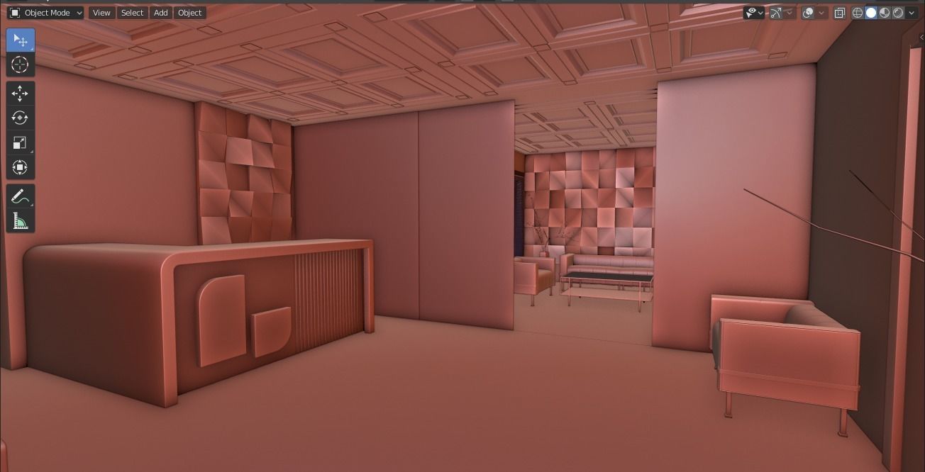 Office Reception Lobby 3D model_21