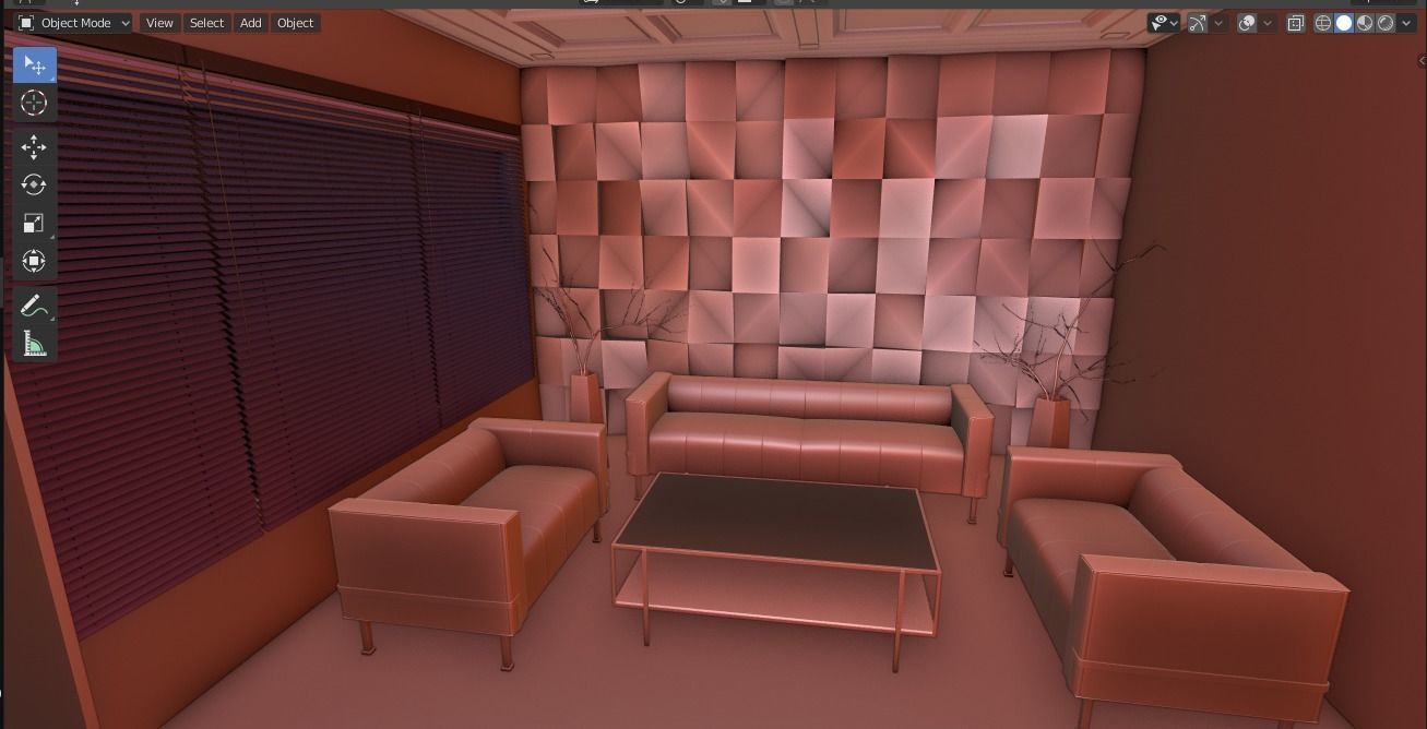 Office Reception Lobby 3D model_22