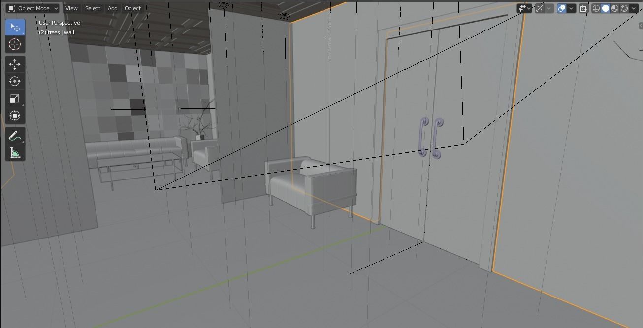 Office Reception Lobby 3D model_12