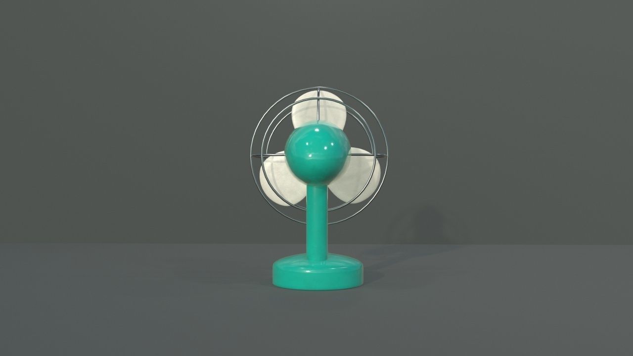 Dusty Rusty Clean Vintage fan Low-poly 3D model_9
