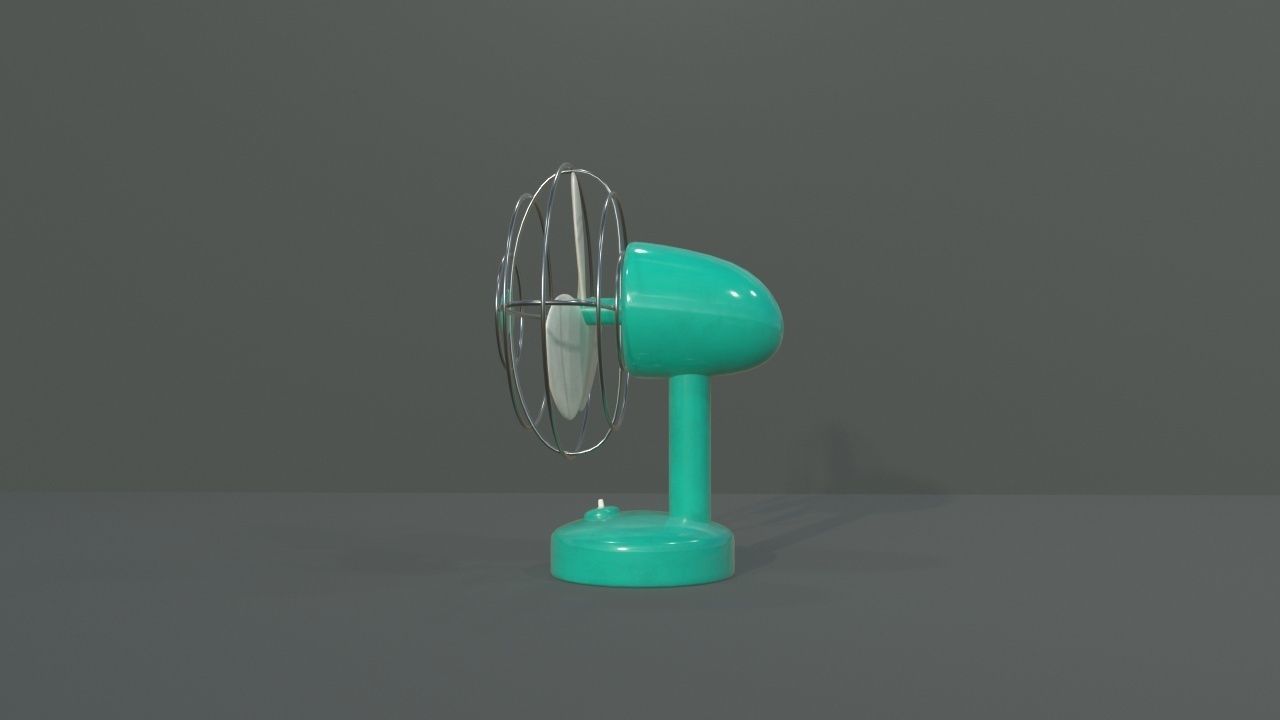 Dusty Rusty Clean Vintage fan Low-poly 3D model_8