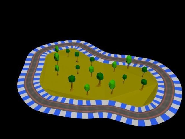 Funny Road LOW POLY Free low-poly 3D model_3