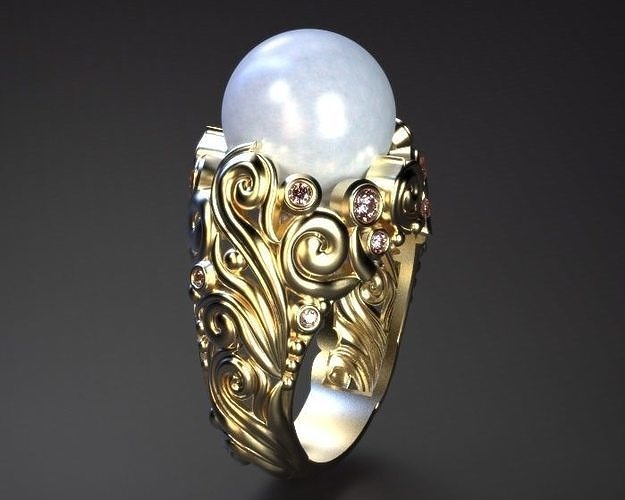 Pearls ring 3D print model